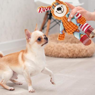 Funny Interactive Dog Toys Pet Splicing Plush Toy Squeaky Pet Toys Resistant Interactive Teeth Cleaning Chew Toy Pet Supplies