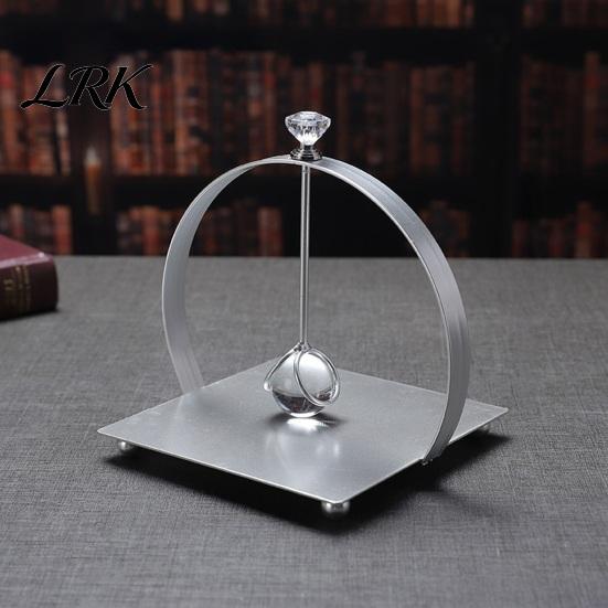 Compact Napkin Stand Square Holder, with Weighted Arm, Durable Iron Frame Windproof Paper Towel Dispenser Dispenser, Stable Cocktail Holders for Home