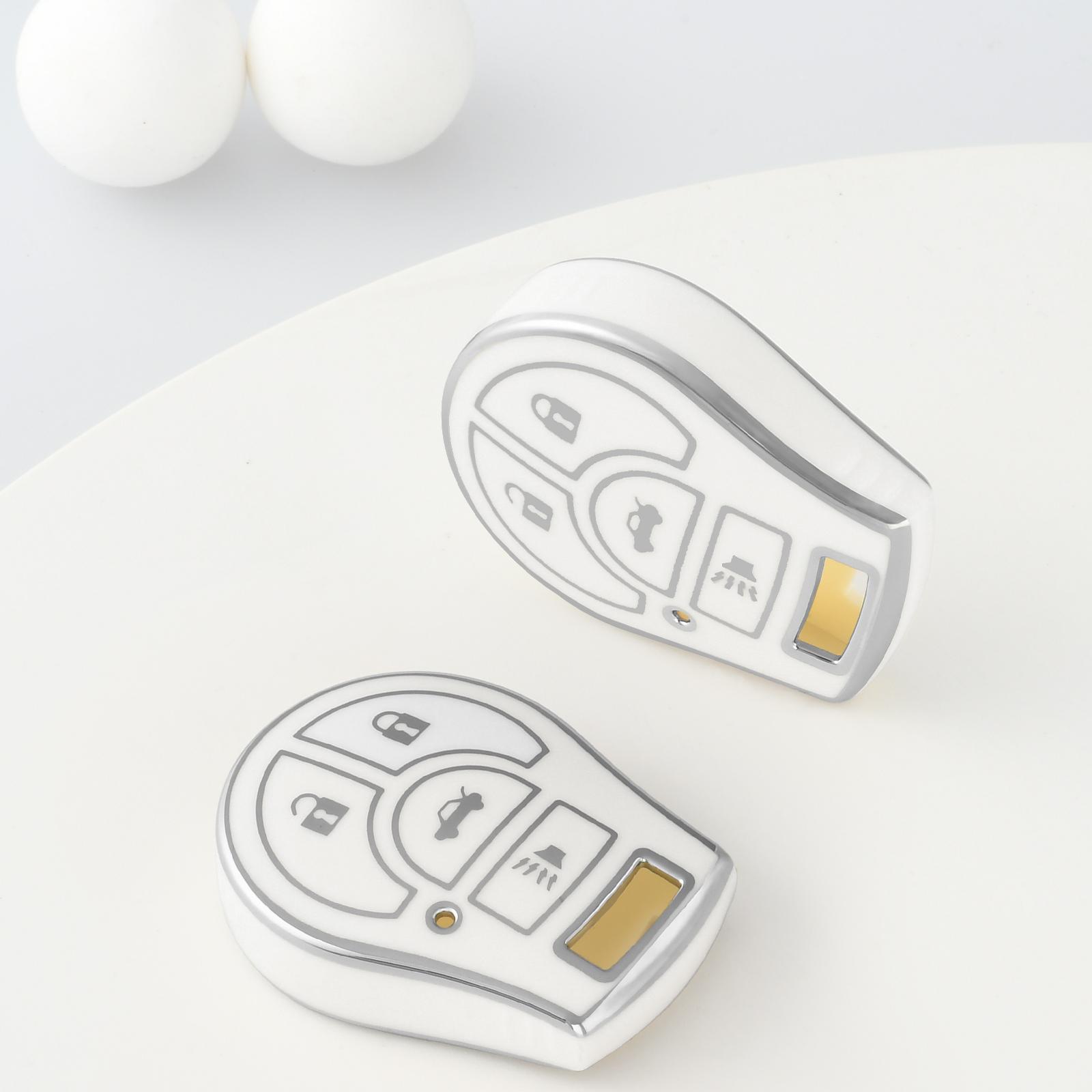 

Key Fob Cover Case for Nissan Versa Juke Rogue Sentra Titan Armada Cube Frontier NV Infiniti FX35 FX45 Versa Keychain Holder