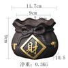Creative And Personalized Purple Sand Flower Pot Ceramic Xiaolaozhuang Meat Meat Peach Egg Plant Bonsai Potted Plant Calamus Wenzhu Chinese Style
