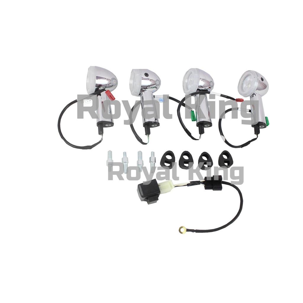 Royal Enfield Meteor 350 "Silver LED Indicators 4 Pcs Set"
