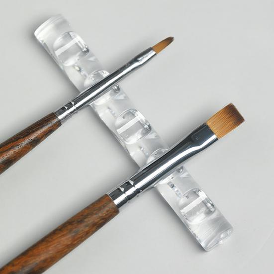 6Pcs Nail Brush Holder with 5 Slots Multi-functional Makeup Brush Organizer Manicure Art Tools Painting Pens Storage Rack Stand