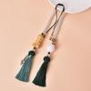 Double Tassel Car Buddha Pendant Lotus Flower Hanging Ornament Protective Buddha Statues Chinese Traditional Culture Good Luck