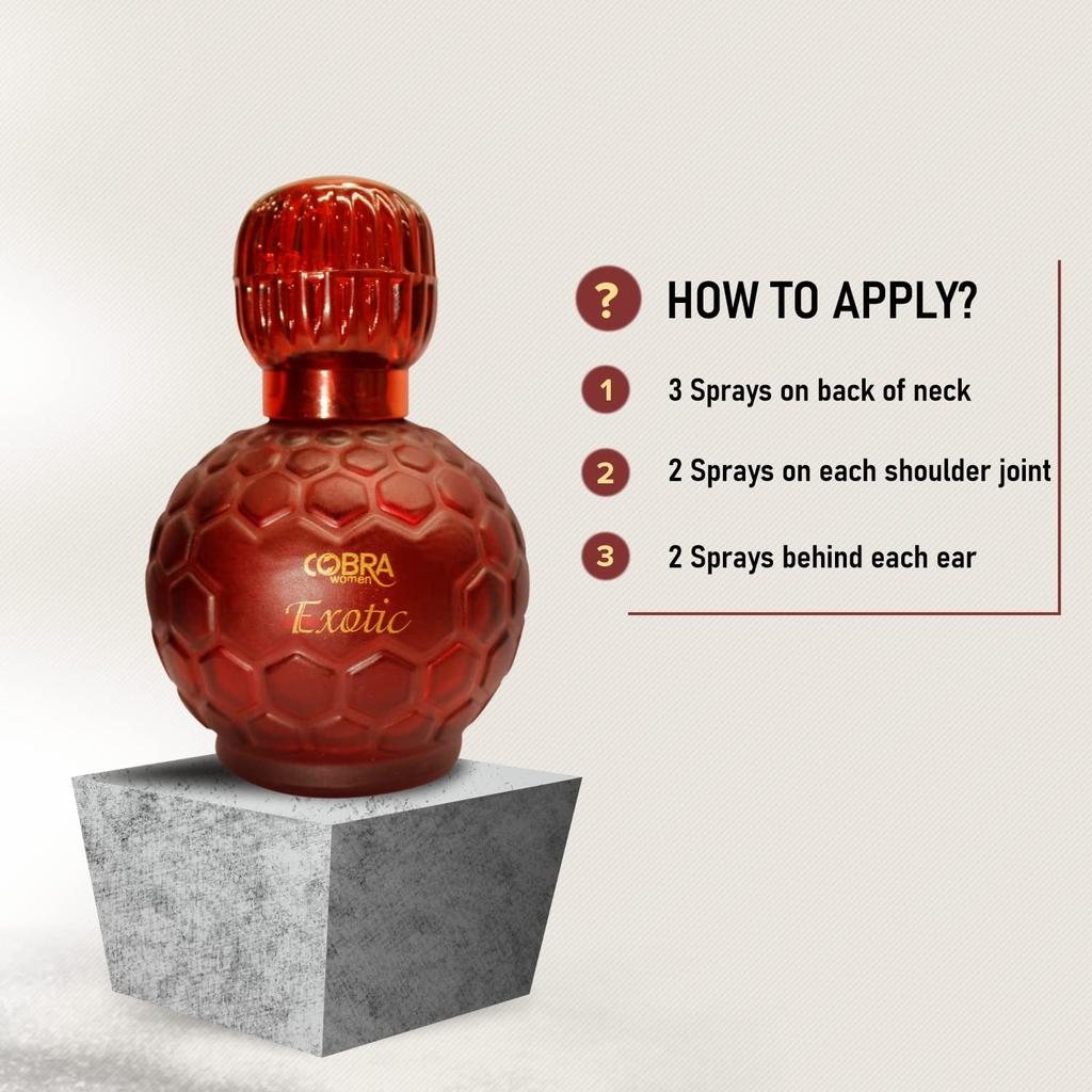 Fresh and Soothing Women Perfume, Eau De Parfum Women, COBRA Exotic- Fresh (100ml- Pack of 1)