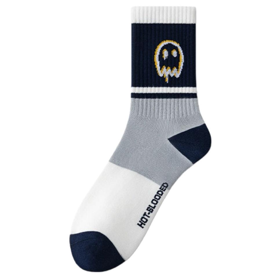 

Zhuji Men s Mid-Calf Cotton Odor-Resistant Sports Socks for Teens & Boys One Size 38-44