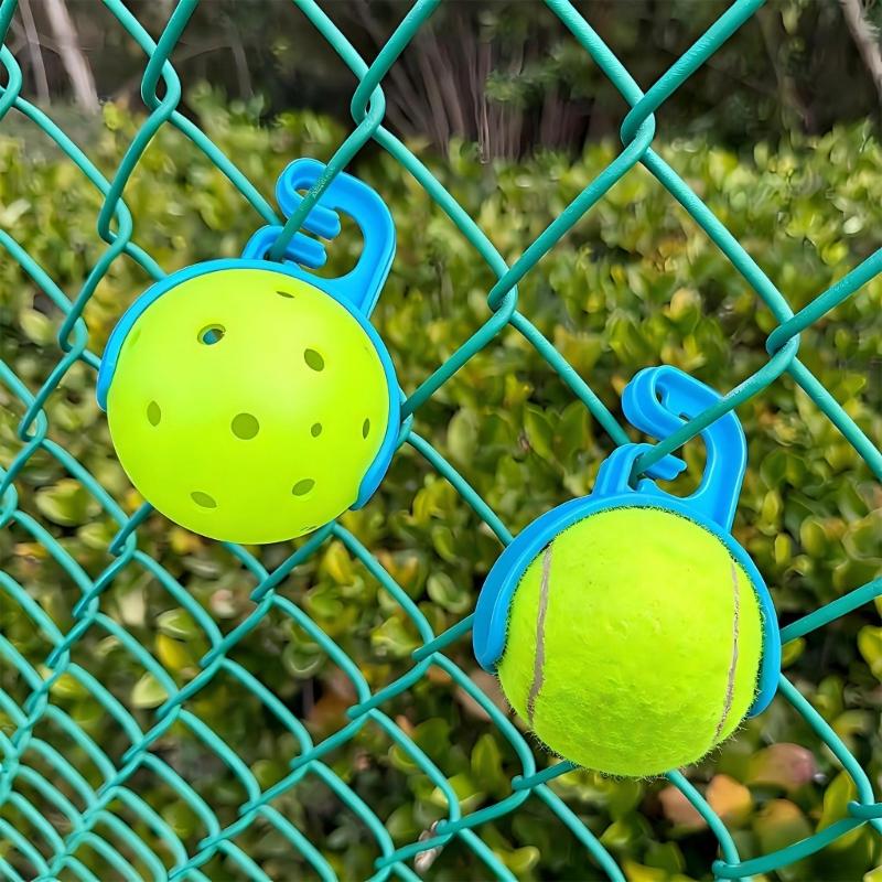 Adjustable Tennis Ball Holder And Fence With Stable Base And Easy Storage Pickleballs Ball Holder Net Clamps Accessory