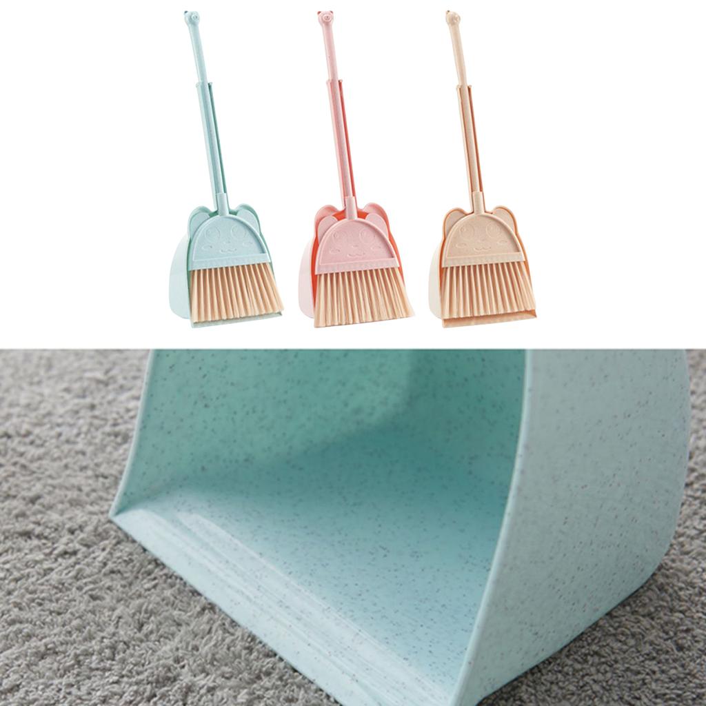 Small Broom and Dustpan Set for Toddler Kids Cleaning Tool Playset Birthday Gift for Boy Girl Household Pretend Play Toy