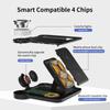 100W Fast Wireless Charger Stand 8 Lights 4 In 1 Foldable Charging Dock Station for iPhone 14 13 12 11Pro Max iWatch 8 7 AirPods