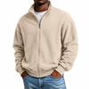 Men's Casual Zip-Up Sweatshirt with Stand Collar Color Streetwear Outerwear Top for Outdoor