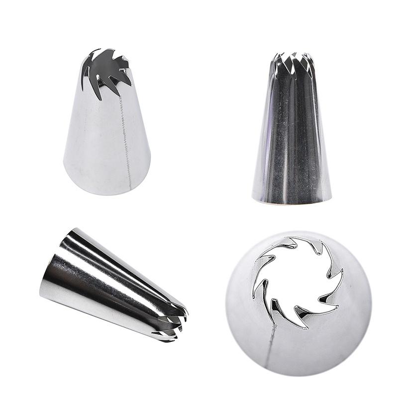 1pc/1set Pastry Nozzles For Cream Icing Piping Nozzles Cake Decoration Tips Eclairs Puff Rose Cake Nozzles Tips Confectionery