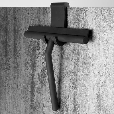 Escobilla de ducha, raspador de limpieza de vidrio, colgador de limpiaparabrisas, limpieza de ventanas y suelo, espejo colgante de pared de agua para el hogar con mango
