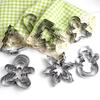 Stainless Steel Christmas Cookie Cutters: Snowflake, Tree, and Gingerbread Man