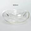 Transparent High-temperature Glass Bowl with Side Opening Dry Ice Bowl Creative Cuisine Tableware Special Restaurant Salad Bowl