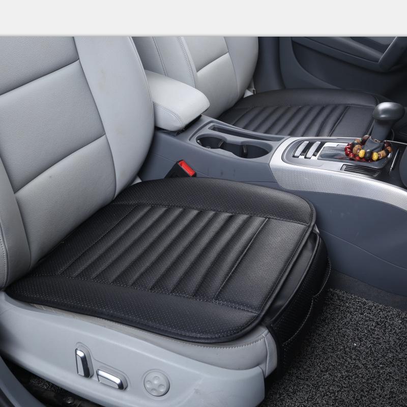 Car Cushion Pu Leather Breathable Auto Backless Cushion Universal Wear-Resistant Single Seat Protection Car Interior