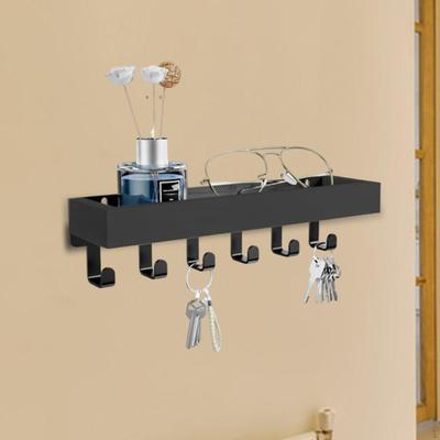 Key Holder Wall Mount Shelf Hat Rack Coat Hook Cloth Hanger for Bedroom Living Room