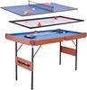 DRM 3-in-1 5.5-foot Table Soccer, Billiards, Hockey, and Snooker Table for Home Use, Includes Play Equipment, Approximately 140cm Wide