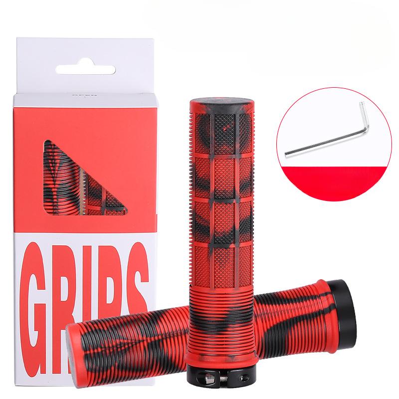 A Pair Deemount TPR Bicycle Handlebar Grips Anti-skid Bar End Comfy Hand Feel MTB Cycling Hand Rest Shock-absorbing Bike Grips