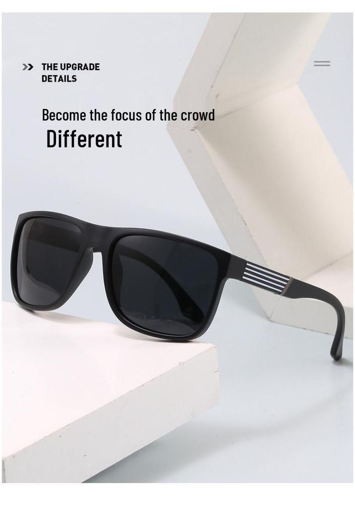 Men's & Women's Polarized Fishing & Fashion Sunglasses - Sun Protection Retro Square Frame