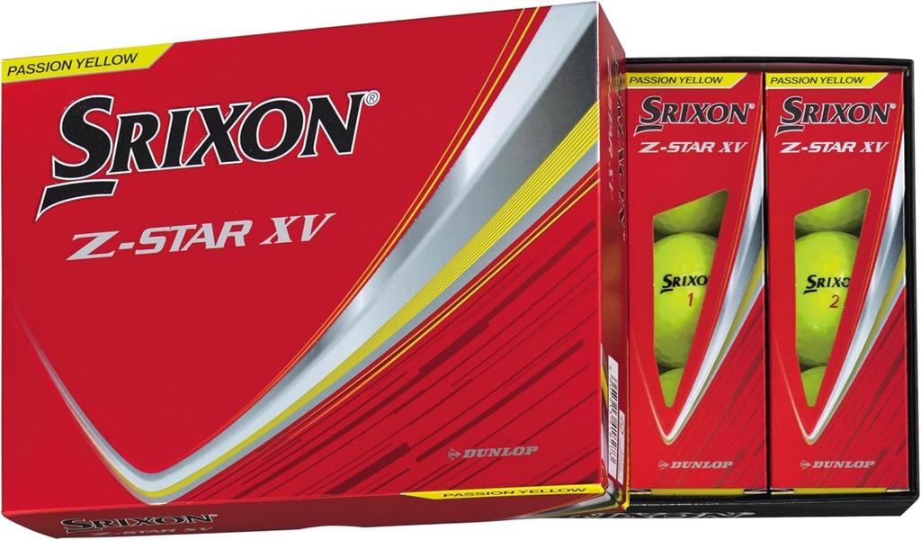 Srixon XV 2025 Žluté SNXV9 Golfové míčky s originální čisticí utěrkou Z-STAR 2 balení (24 míčků)