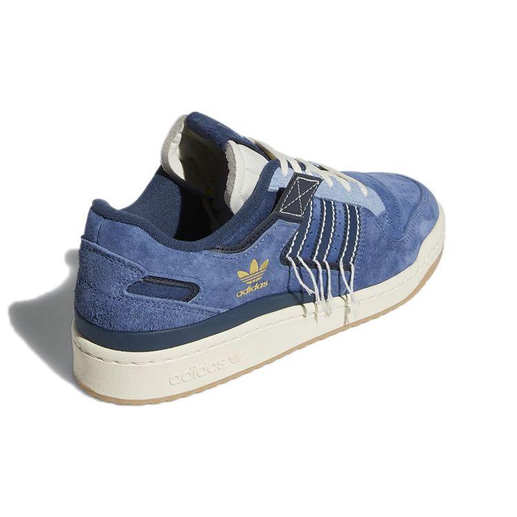 Adidas Originals Forum 84 Trendy Versatile Durable Low-Top Skate Shoes Unisex Sneakers Denim-Blue GW0298