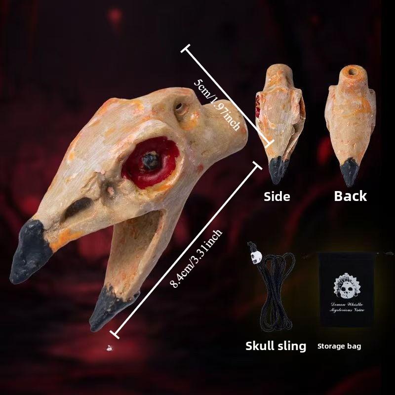 

Aztec Death Whistle with Strange Sound Crow Beak Death Whistle Death Loud Ornament Party Noise Prop Pendant Accessories Gifts