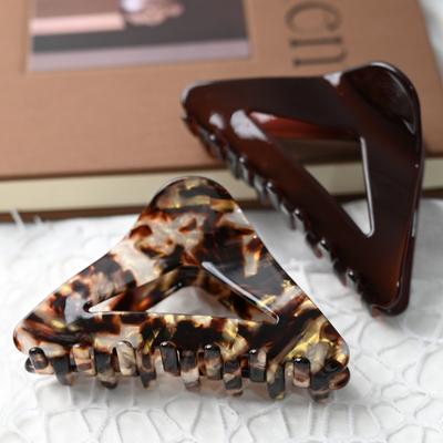 Γαλλικά Μπαρέτες Μαλλιών Acetate Καβούρια Για Μακριά Μαλλιά 10cm Μπαρέτα για Κορίτσια και Γυναίκες Τριγωνικό Σχήμα Μεγάλη Μπαρέτα