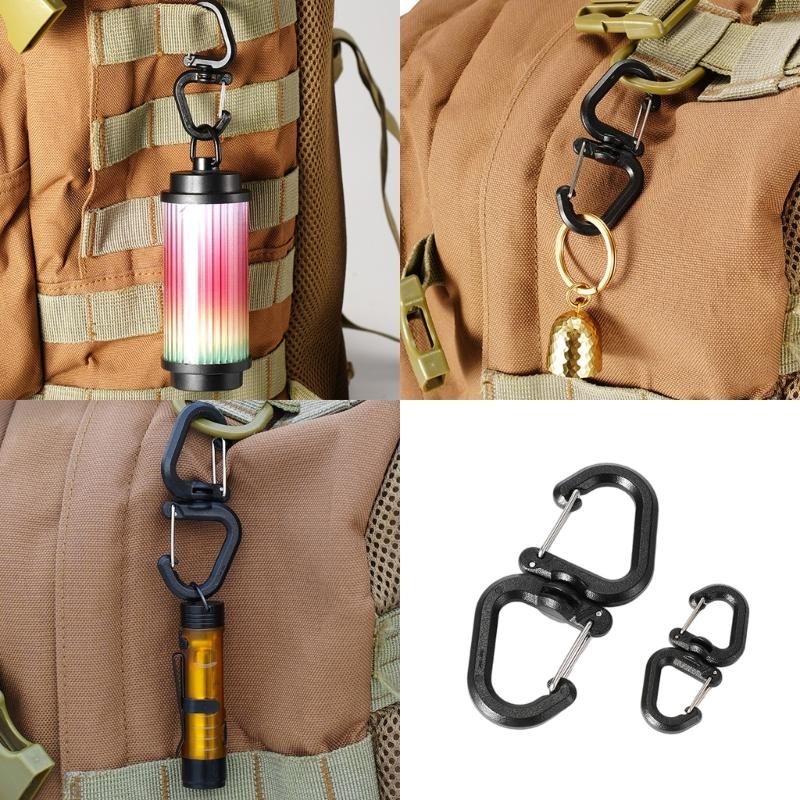 Outdoor 360 Rotating Hook Backpacks Carabiner Clip Portable S Chain Hooks Outdoor Swivels Clip Camping Double Hooks