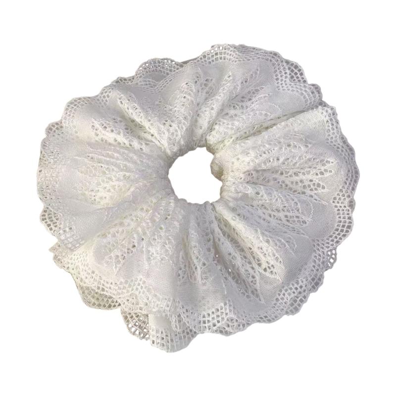 Koronkowa linka do włosów Kok do włosów Gumki do włosów Elastyczna linka do włosów Duża gumka do włosów Vintage Opaski do włosów Damskie akcesoria