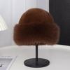 Women’s Winter Faux Mink Fur Fisherman Hat - Warm, Thick, Cold-Proof Mongolian Wool Hat