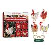 Set Sciarpa e Ciondolo Pollo di Natale - Decorazioni Festive per Albero e Casa