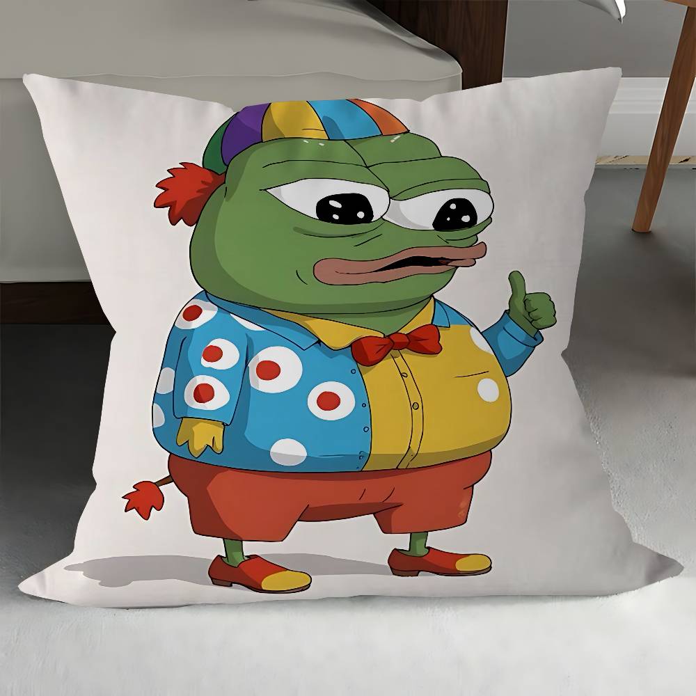 Cartoon P-Pepe The Frog Pillow Cover Design Cushion Cover Decor Holiday Decorati