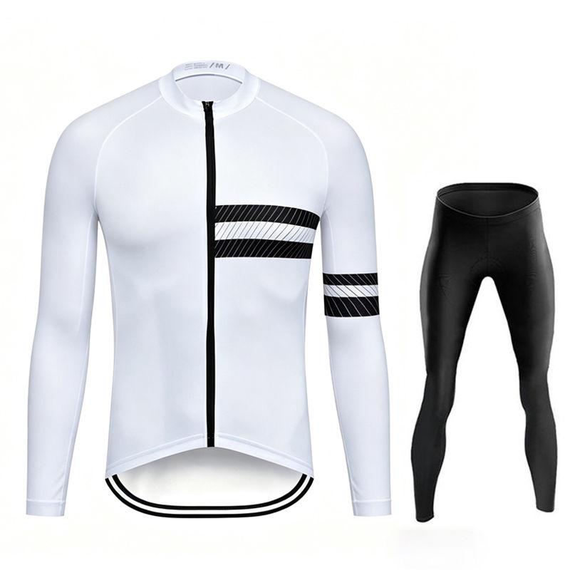 Team Breathable Mens Long Sleeve Cycling Jersey Set Spring and Fall Mountian Bicycle Clothes Wear Ropa Maillot Ciclismo