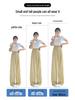 2026 Summer Women's High Waist Wide Leg Cotton & Linen Ice Silk Pants