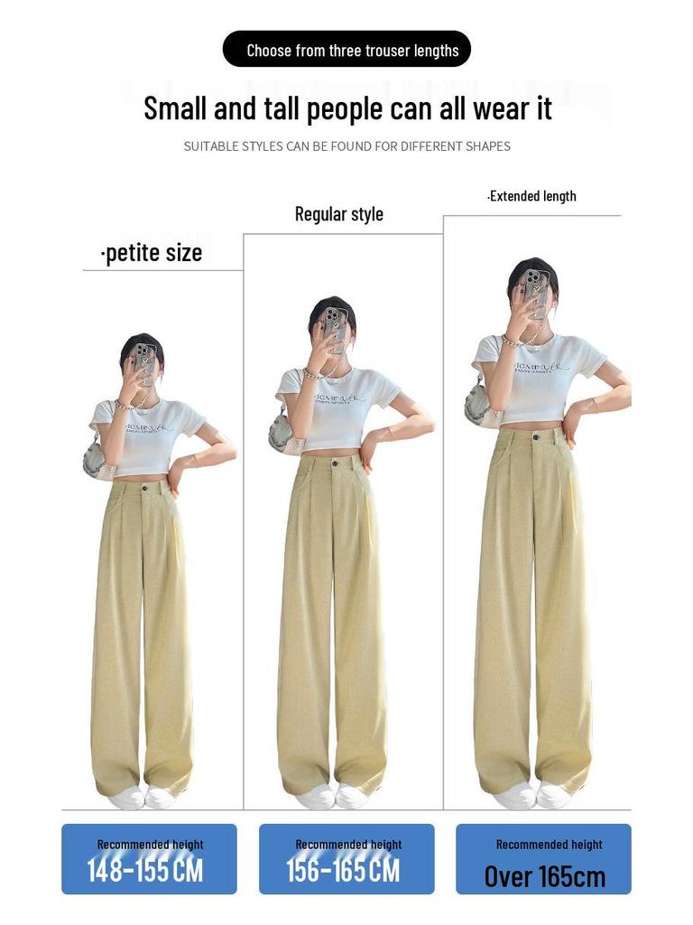 2026 Summer Women's High Waist Wide Leg Cotton & Linen Ice Silk Pants