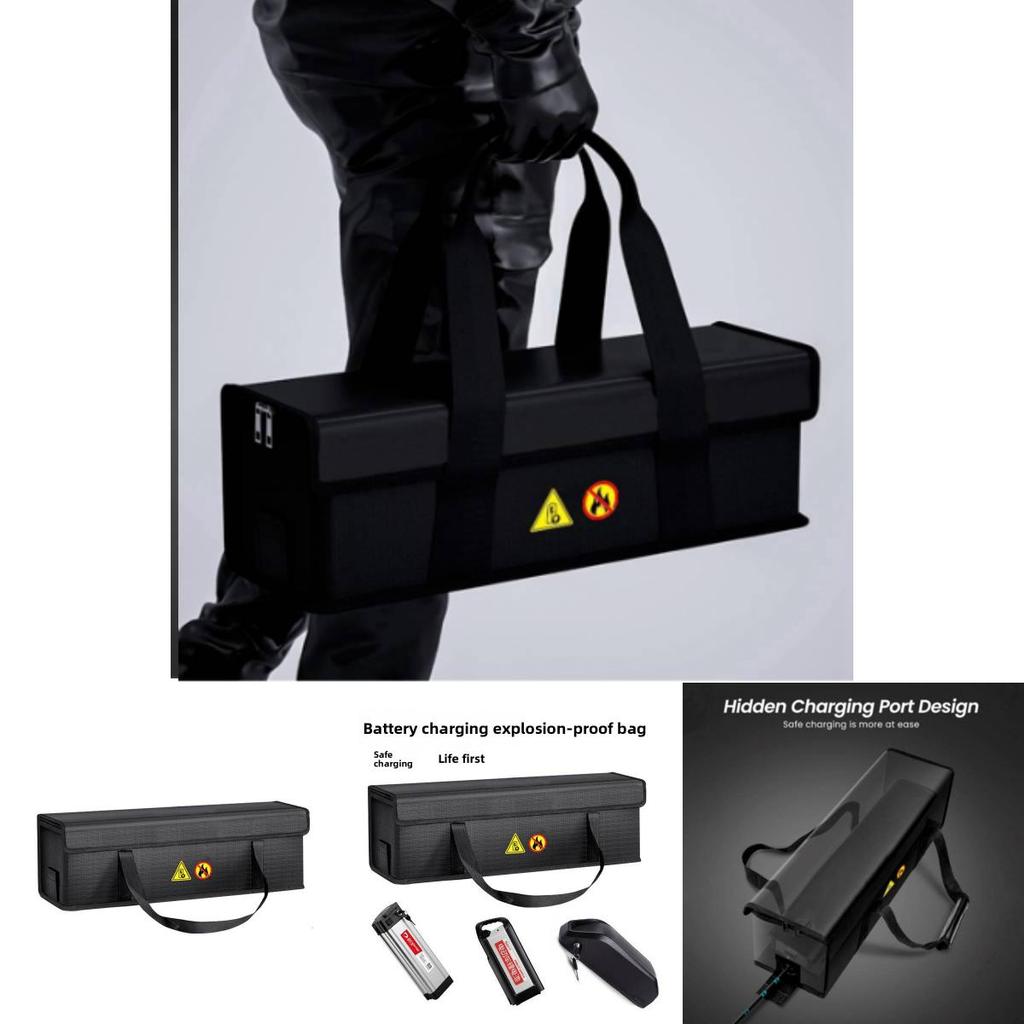 Lithium Battery Storage Pouch Waterproof Fireproof Explosionproof For Ebike Riders