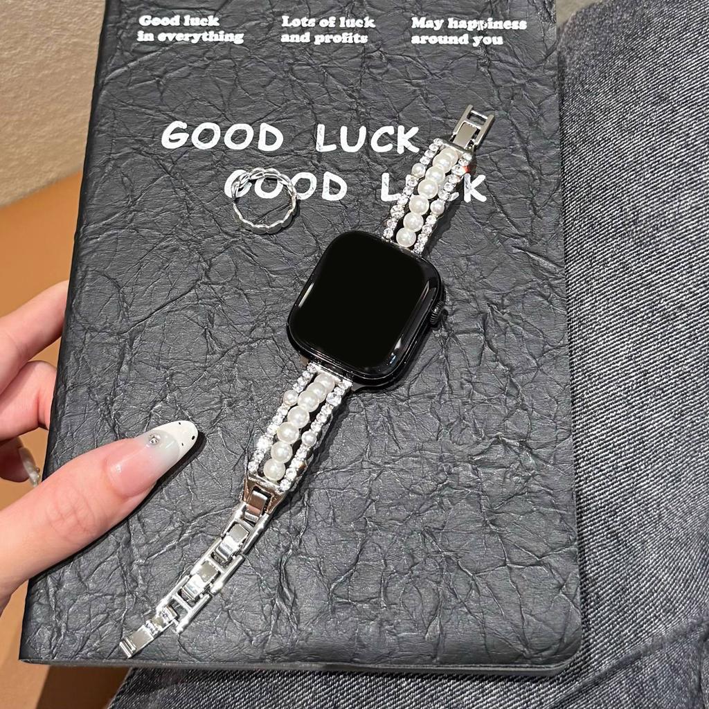 Bling metal Strap For Apple Watch band women 40mm 41mm 38mm 42mm 44mm 45mm 46mm starp