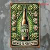 Vintage Beer Hops Metal Tin Sign Rustic Pub Wall Art Decor
