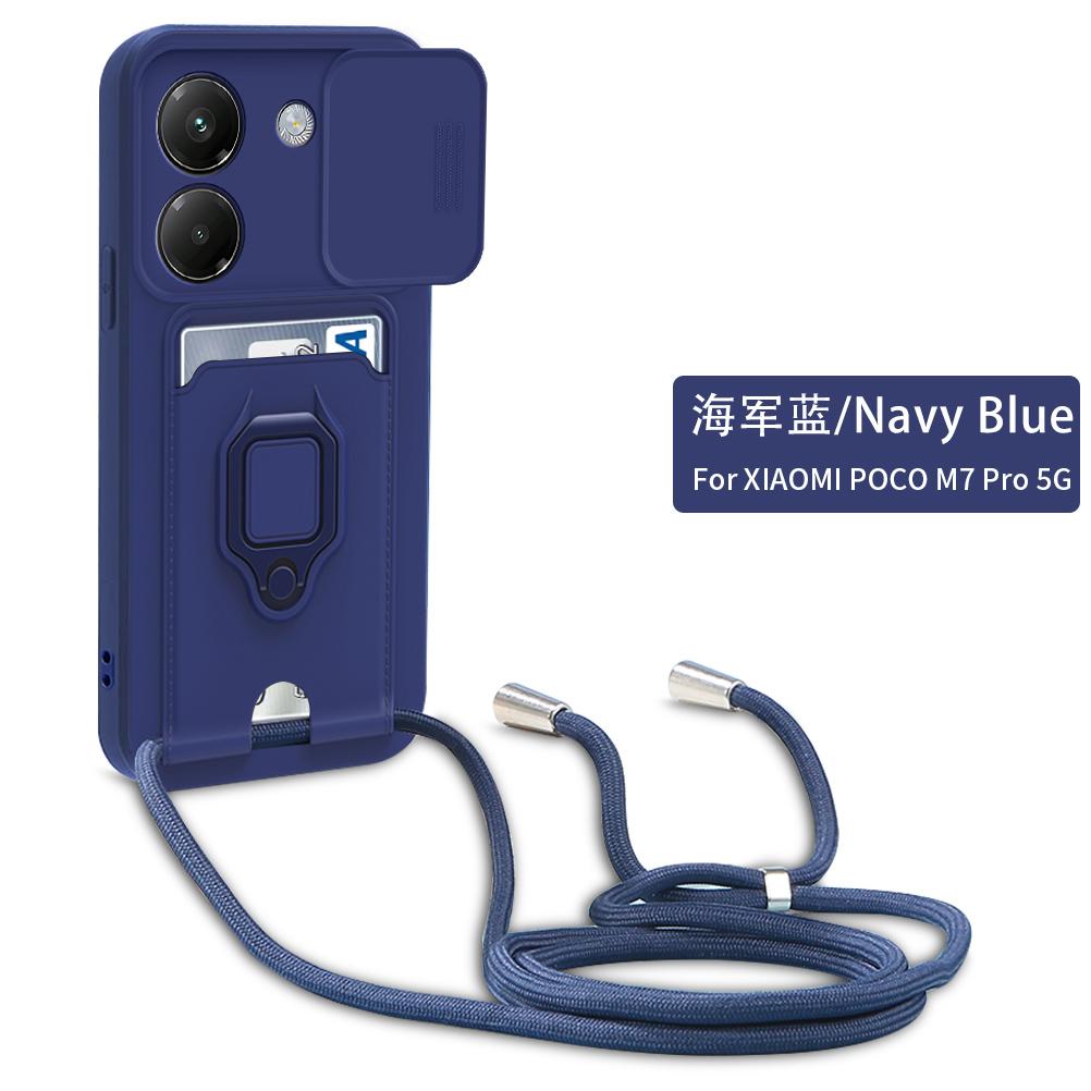 

Case for POCO M7 Pro 5G Crossbody Lanyard Slide Camera Lens Protection Strap Case For Xiaomi Poco m7pro Soft Card Holder Cover Case & Holder&Poco M7 pro 5G
