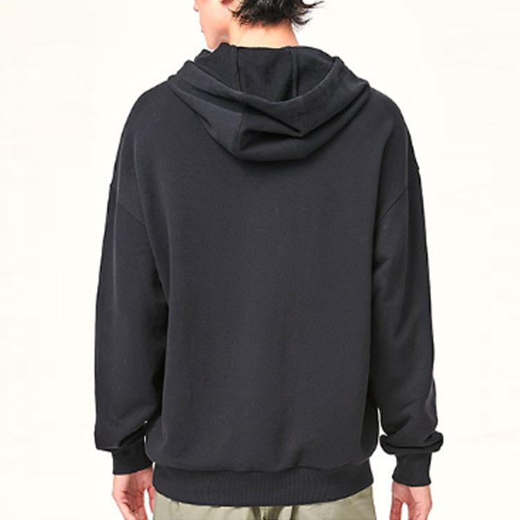 FILA Embroidered Logo Loose Sports Hoodie Unisex hoodies Black F51U138298F-BK