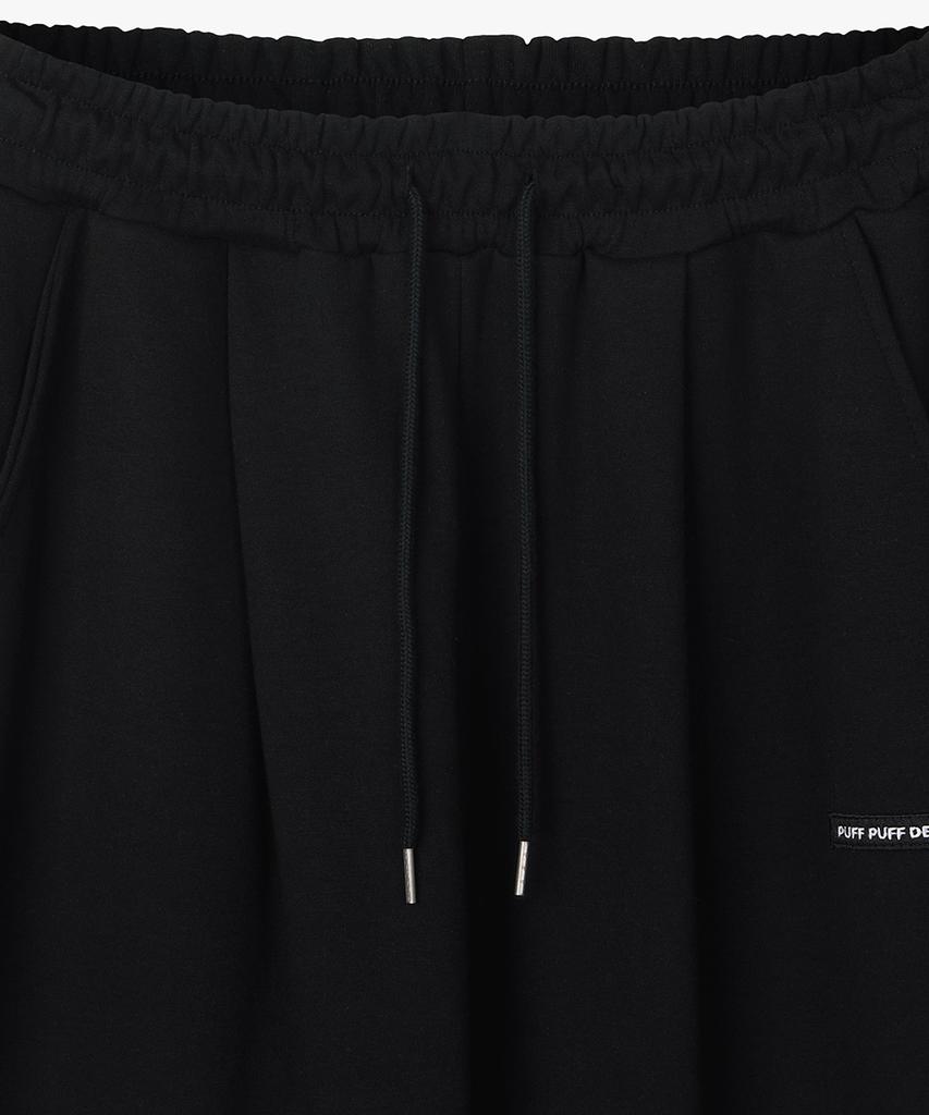 Peopeupeopeudebteu 3Pleats Wide Sweat Pants Black