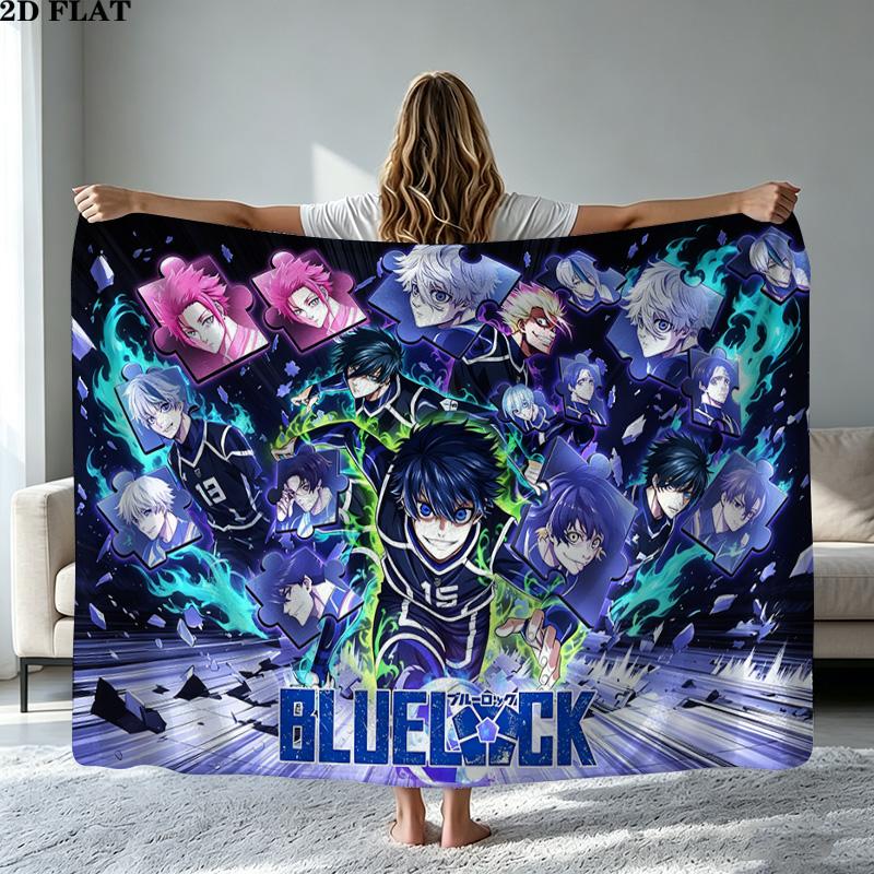Bluelock Print Flannel Blanket High Quality Warm Comfortable Cover for All Seasons Perfect for Gifts Home Decor