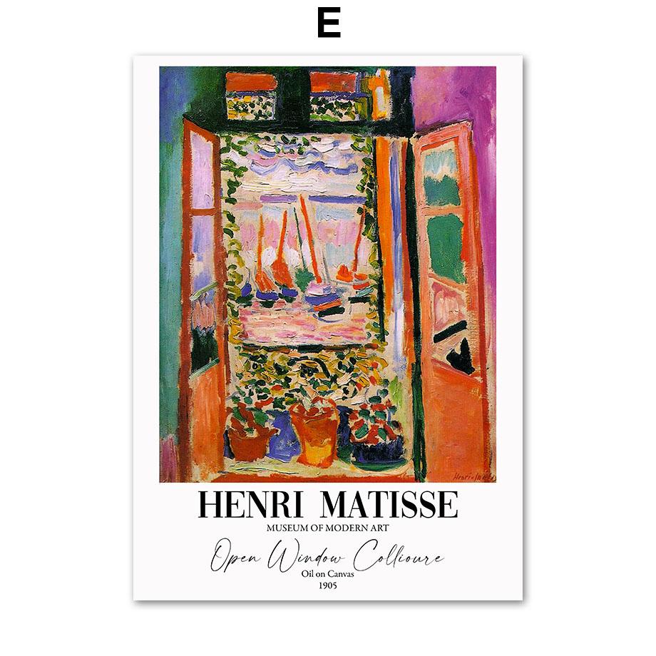 Henri Matisse Picasso Mark Rothko Kanagawa Wellen Wandkunst Leinwand Malerei Poster und Drucke Wandbilder für Wohnzimmer Dekor
