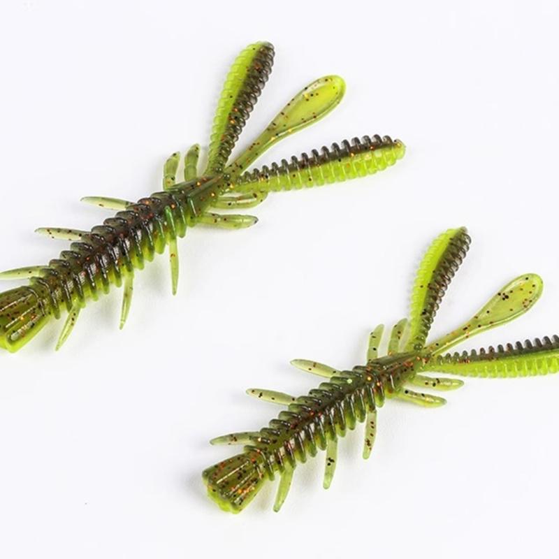 20PCS Soft Fishing Crawfish Lure Lobsters Baits Floating Shrimp Lobsters Baits Crayfishs Lure Swimbait Enduring