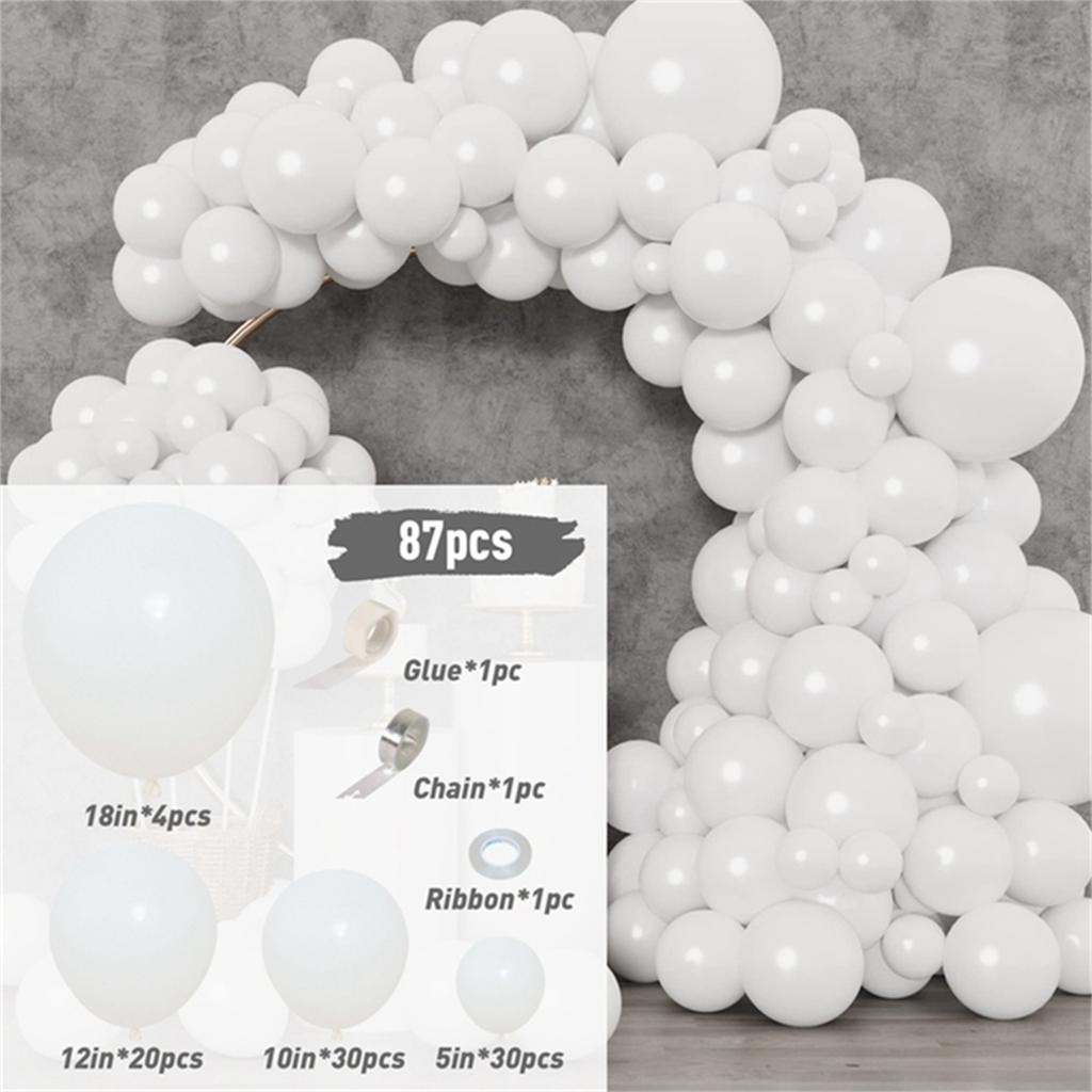 87pcs Solid Color Latex Balloon Chain Foil Balloons Birthday Party Decoration Boy or Girl Arch Weddings Decoration Baby Shower