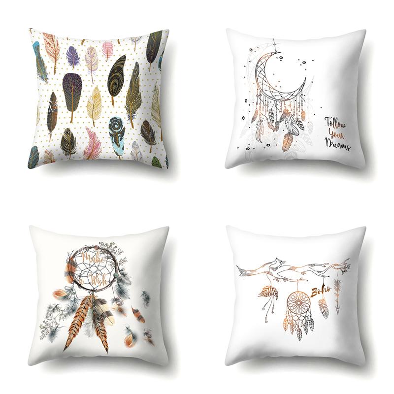 Dreamcatcher Boho Polyester Pillowcase Car Decoration Home Print Bedside Sofa Pillowcase