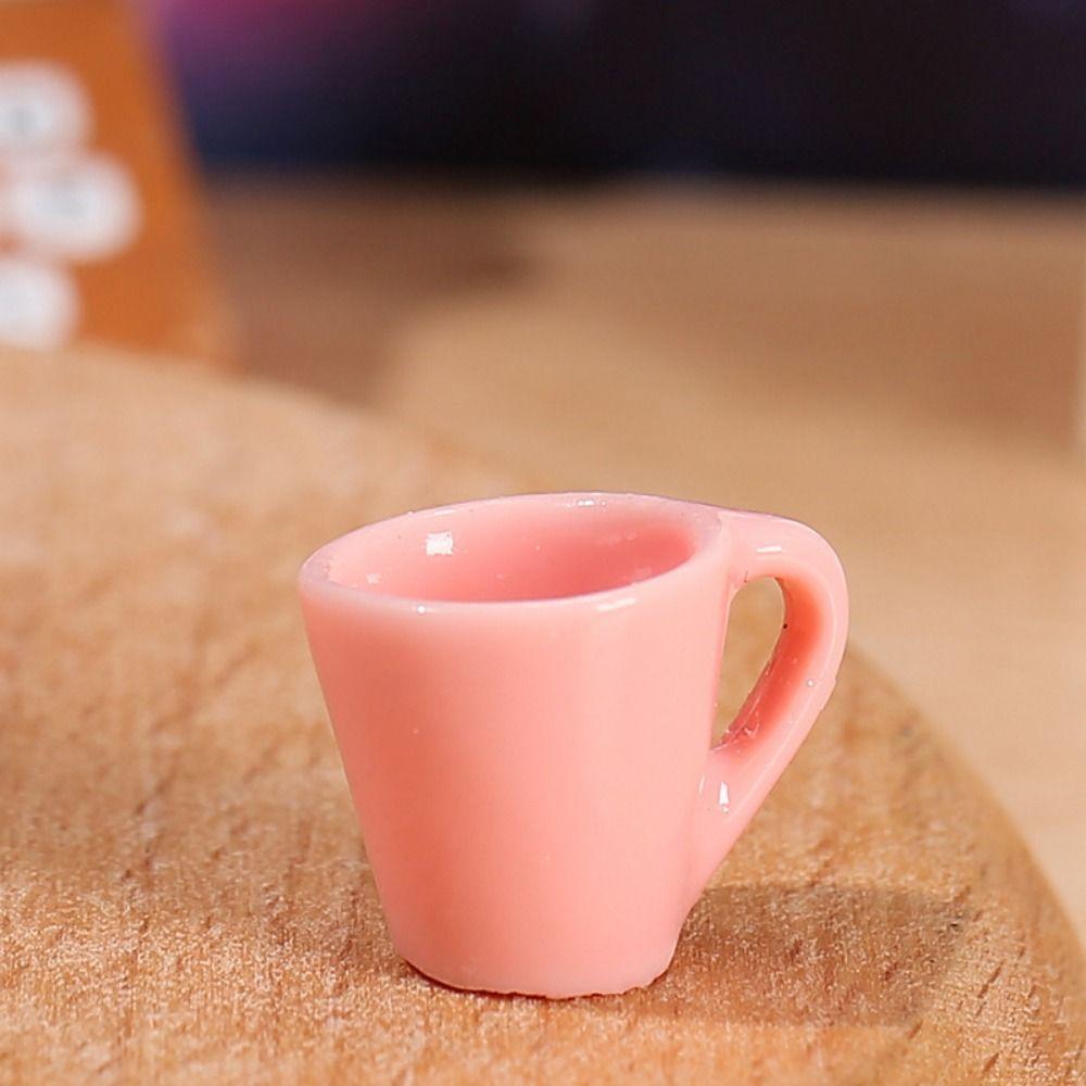 

Micro Landscape Simulation Six-color Cups Cartoon Resin Plate Ornaments Miniature Cups Kids Toys
