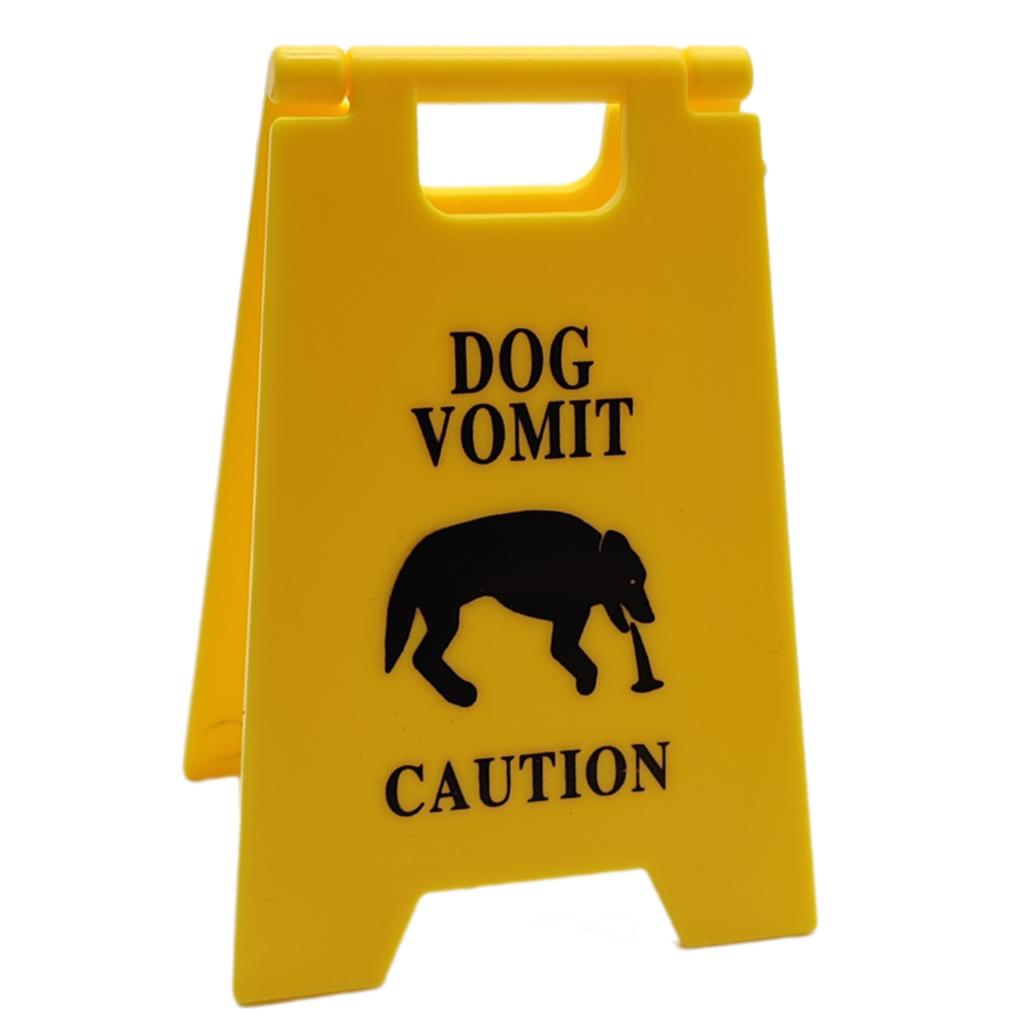Humorous Cat Vomit Sign Desk Decoration Dogs Vomit Sign Perfect For Pet Owners And Animal Clinics Cat Humor Decors