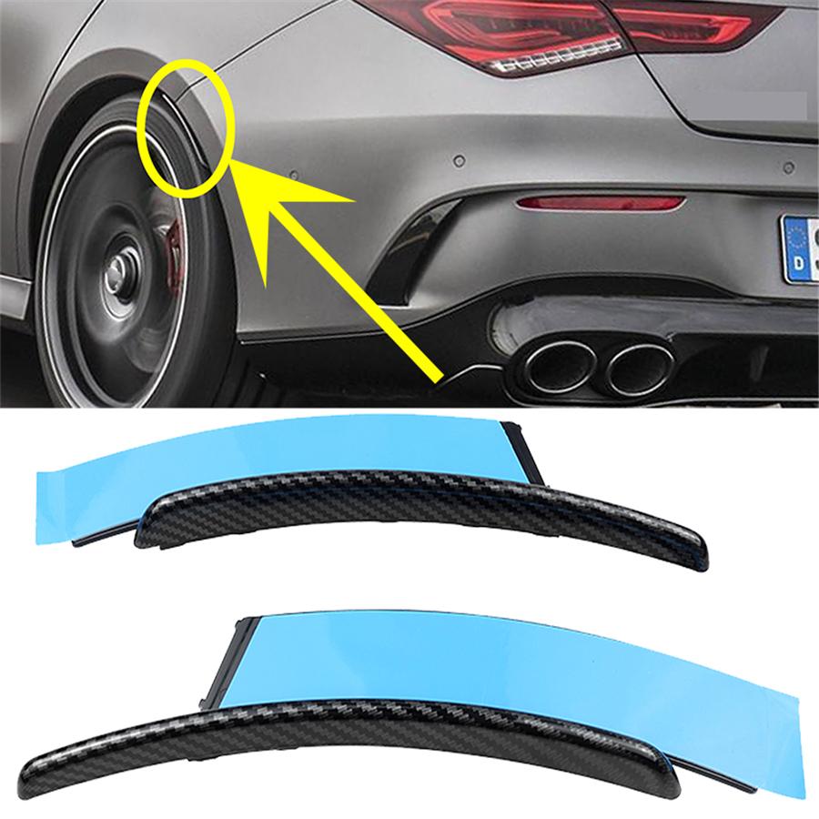 Carbon Fiber Look Rear Wheel Eyebrow Lip For Benz C118 CLA 35 45 180 200 250 AMG