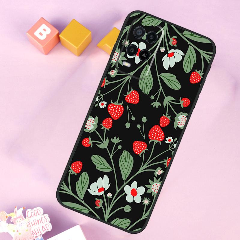 Strawberry Case For Oppo A98 A78 A18 A38 A58 A74 A94 A54 A15 A17 A57 A6 A5 Pro A16 A76 A96 A40 A60 A80