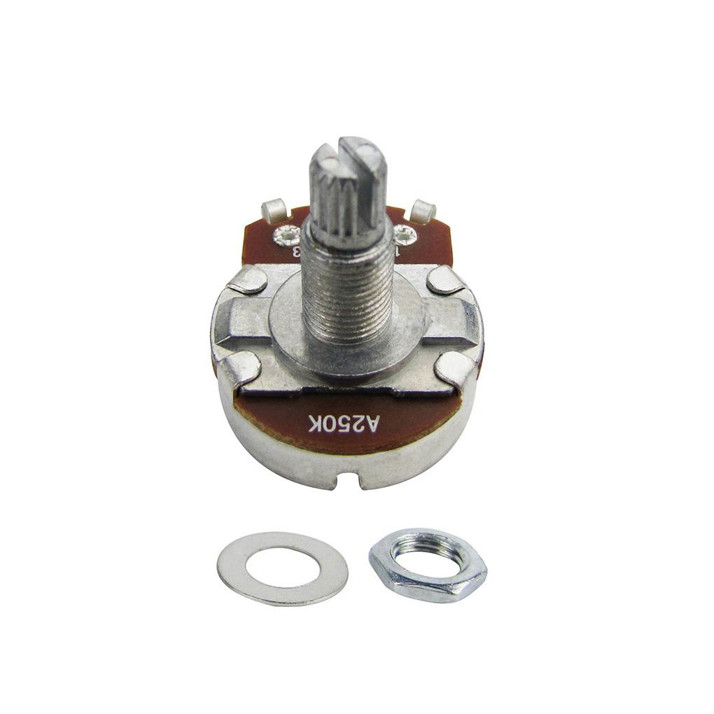 FLEOR 4PCS Guitar Potentiometers Volume Tone 18-spline Pots A250K/ B250K/ A500K/ B500K Long / Short Shaft Choose Guitar Parts